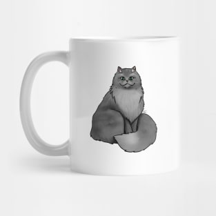 Cat - Persian - Black Mug